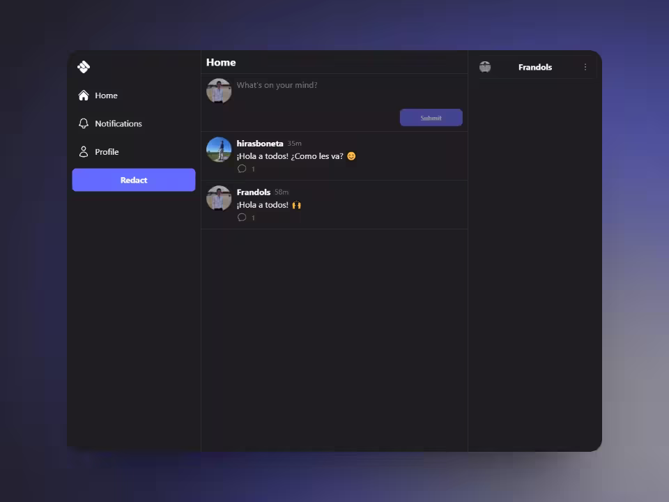 Microblogging Network Web Application