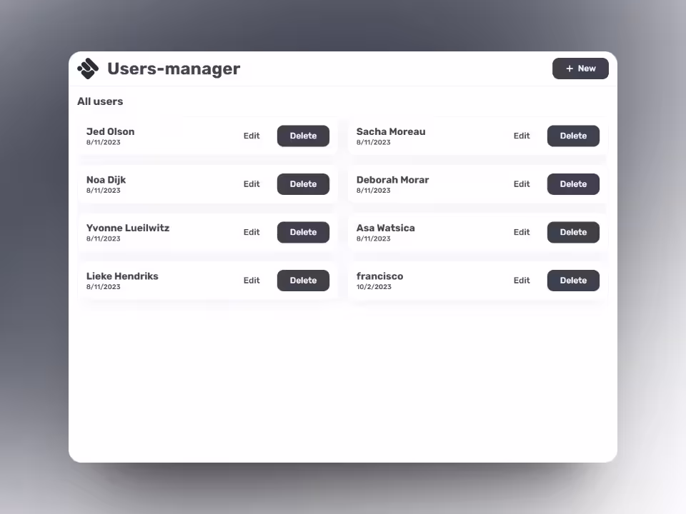 Users Manager Web Application